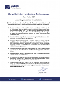 Umweltleitlinien ScaleUp